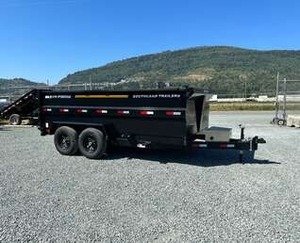 High Quality 4-<b>Wheel</b> Dump <b>Trailer</b> 7x14 High Side Dump <b>Trailer</b> 15,400lb Agriculture Farm <b>Trailer</b> - Product Image 3