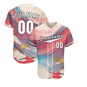 Camiseta de Béisbol Personalizada para Hombre, Uniforme Transpirable con Opciones de Tallas Grandes, 100% Poliéster, Impresión por Transferencia de Calor - Product Image 6