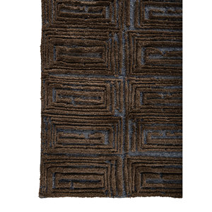 Alfombra Aprezo Azul de Acrílico Anudada a Mano, Tejido Plano Geométrico para Decoración de Sala de Estar, Diseño Rectangular para Pasillo 9x12 - Product Image 4