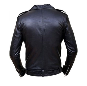 Esprit Classic Style Casual Designer <b>Biker</b> Leather <b>Jacket</b> High Quality Genuine Leather Winter Breathable Lining Satin Waterproof - Product Image 2