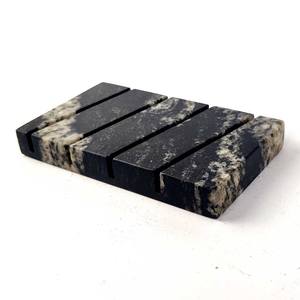 Porte-cartes de visite moderne en marbre noir zèbre résistant au feu pour bureau, pierre artisanale, hôtel, salle à manger, villa, revêtement mural de cuisine - Product Image 2