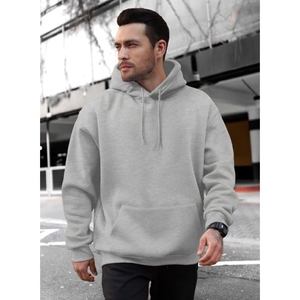 Vente en gros logo personnalisé pull en polaire uni lourd surdimensionné cordon de serrage sweats à capuche pour hommes fabricant de vêtements d'hiver respirants - Product Image 3