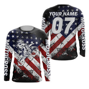 Maillot de cyclisme personnalisé pour moto, VTT, coupe-vent, polyester, logo personnalisé, équipe sportive, impression numérique, motocross - Product Image 3