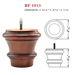 Solid Wood Round Turned Heavy Duty Sofa Legs for Sofa <b>Chair</b> Bed Cabinet-Living Room Furniture - Product Image 6