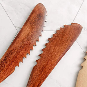 Juego de 3 cubiertos de madera con cuchara, tenedor y cuchillo para mantequilla, juego de cubiertos y cubiertos de calidad superior para uso en fiestas de bodas - Product Image 4