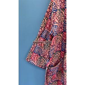 ชุดกิโมโนลายดอกไม้ทำมือสไตล์อินเดียสำหรับผู้หญิง - Product Image 3