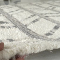 Tapis en laine bouclée moderne et tendance, tissé à la main, à rayures, antidérapant, durable pour usage intérieur, prix d'usine, ensemble de tapis.