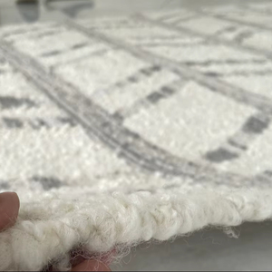 Tapis moderne tendance en laine à poils en boucle tissé à la main pour un usage intérieur et domestique ensemble de tapis à prix d'usine - Product Image 1