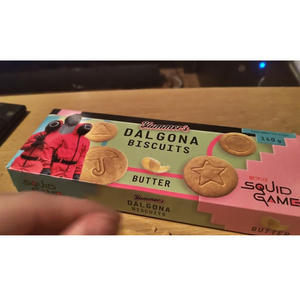 Servicios OEM Precio caliente Yummers Squid Game Biscuit Sweet Survival Challenge en cada pieza 140g Hot Biscuit - Product Image 1