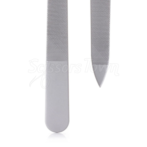 Lima de uñas de metal con logotipo personalizado para salones Superficie de grano afilado para un alisado eficiente de uñas - Product Image 3