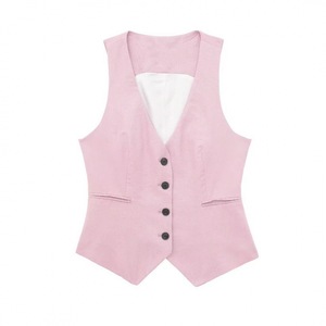 Conjunto de <span class=keywords><strong>Traje</strong></span> de <span class=keywords><strong>Mujer</strong></span> para Primavera/Verano 2025, Estilo Casual, <span class=keywords><strong>Lino</strong></span>, Blazer de Manga Larga, Chaleco y Pantalones - Product Image 3