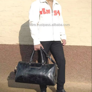 Gran oferta de bolsos de equipaje de cuero Crunch, bolso hecho a mano de usos múltiples, bolso de viaje Unisex de gran tamaño, bolso de pelo con múltiples usos - Product Image 5