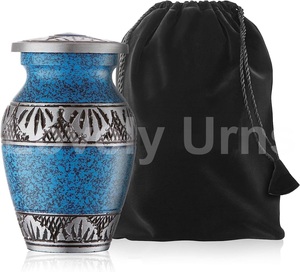 Aluminium Keepsake <b>Mini</b> Urns Set of 4 <b>Pcs</b> in a Velvet Box - Product Image 4