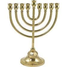 Stylish Brass Menorah Candle Holder Jewish Hanukkah <b>Lamp</b> Decorative Candle Stand Elegant Home Accent - Product Image 5