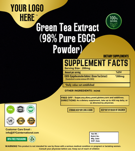 Extracto de Té Verde en Polvo 98% Puro, Etiqueta Privada Personalizable, Fabricante Indio OEM para Compradores al por Mayor, Extracto de Planta - Product Image 2