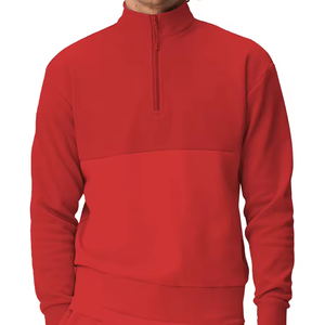 New Arrivals Quarter Zip Pullover Sweatshirt Mens Zip Fleece Hoodies Mock-neck Sweater Pullover Golf <b>Jumper</b> Thermal Hoodie Lined - Product Image 5