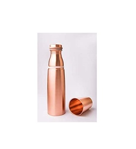 <b>Plain</b> Copper <b>Bottle</b> Handmade Manufacture of India Customize Size 100% Pure Copper <b>Bottle</b> <b>Water</b> for Healthy <b>Bottle</b> Best Sale - Product Image 4