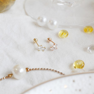 Orecchini da donna alla moda a forma di cerchio a goccia in zirconio cubico in oro 14k-gioielli all'ingrosso di base Piercing gioielli grandi - Product Image 3