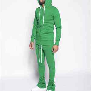 Conjunto Deportivo de Dos Piezas con Logotipo Personalizado, Sudadera con Capucha y Pantalones Deportivos para Hombre, Conjunto Deportivo de Dos Piezas con Capucha - Product Image 3