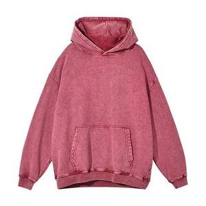 Ropa de hombre sudaderas con capucha sudaderas lavado ácido OEM estilo personalizado pulóver invierno algodón Streetwear transpirable básico sudaderas con capucha de hombre - Product Image 5
