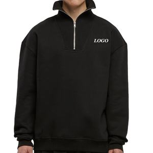 Stand <b>Zip</b> Collar Custom Logo Design <b>Sweatshirt</b> Wholesale Rate Breathable Material 2026 With <b>Full</b> Sleeve For Men With OEM Service - Product Image 1