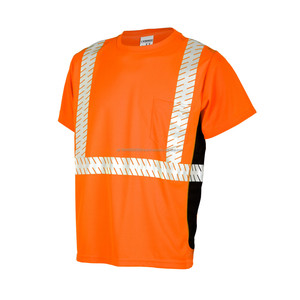 T-shirt de sécurité réfléchissant pour hommes, vêtements de travail de qualité supérieure, 100% coton, uniforme de sécurité pour la construction - Product Image 4