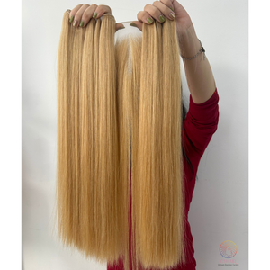 ผมดิบแท้100% เวียดนาม DD #27แบบตรง3มัด20นิ้วปิดตรงกลางผมลอนธรรมชาติผลิตภัณฑ์สุดๆ - Product Image 5