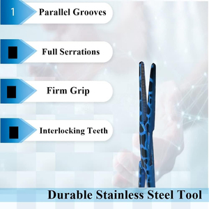 Ciseaux de serrage à bord lisse et dentelé en acier inoxydable de qualité industrielle pour électricien, 16,5 cm, instruments chirurgicaux - Product Image 5
