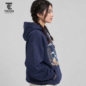 Sweat à capuche tendance pour femme avec broderie, en tissu polaire doux, broderie magnifique, confort chaud et coupe décontractée pour un style décontracté. - Product Image 2