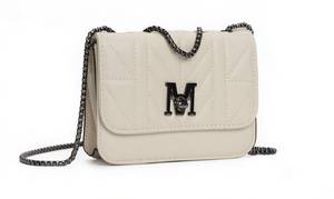 Borsa a Tracolla Trapuntata in PU con Catena e Cinghia Singola, Fodera in Poliestere per Donna - Product Image 4