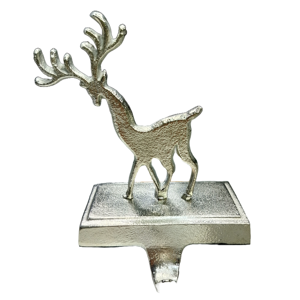 Argent Antique Renne Bas Titulaire Métal Aluminium Bas De Noël Titulaire Heavy Duty Feutre Et Chaussettes Cintre - Product Image 3