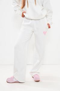 Combinaison de survêtement longue décontractée en tissu uni d'hiver avec broderie surdimensionnée pour femme, rose - Product Image 5