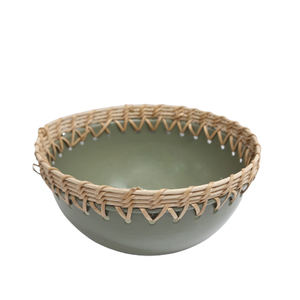 Tazón redondo decorativo de aluminio, camisa de bowling de Color gris para cocina y mesa, decoración hecha a mano personalizada a granel - Product Image 3