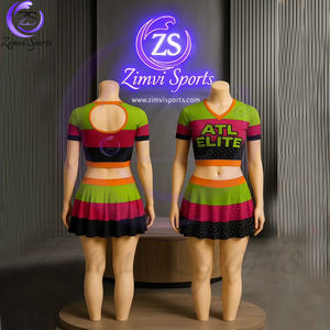 Premium Quality Good Supplier Lightweight Customized Made New Trendy Comfortable <b>Cheerleader</b> Uniform School & Team Cheer Costume - Product Image 2