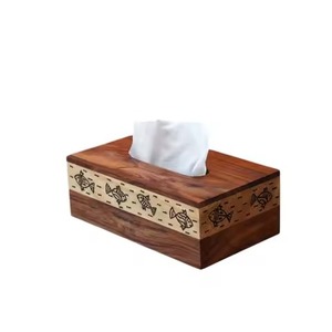 Boîte à mouchoirs en bois de haute qualité avec un porte-mouchoirs rectangulaire unique pour la décoration de la maison, du bureau et de la voiture - Product Image 1