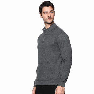 Street Wear Half Zip Sudadera para hombre Color personalizado Alta calidad Fleece Made Sudaderas Sudadera para hombre adulto - Product Image 3