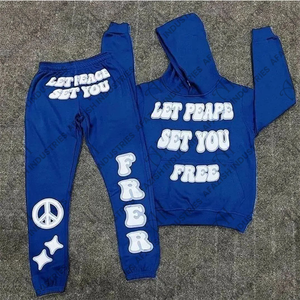 ชุดวอร์มผ้าโพลีเอสเตอร์สำหรับผู้ชายชุดกีฬาสำหรับวิ่งจ๊อกกิ้งพิมพ์ลายบล็อกหน้าจอสีตามสั่ง100% - Product Image 6