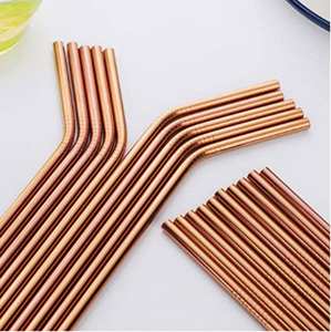 Stylish Luxury High Quality Copper Reusable Straws Digital Temperature Display Modern Eco-Friendly <b>Portable</b> for Parties Travel - Product Image 1