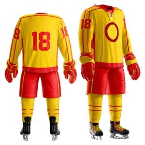 100% alta venta al por mayor de gran tamaño ligero Collage Hockey sobre hielo desgaste duradero Digital Transferencia de Calor impreso uniforme de equipo de Hockey sobre hielo - Product Image 1