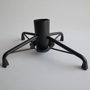Hand <b>Polished</b> <b>Black</b> Iron Christmas Tree Stand In Matte Finish Artisan Made Designed For Stable Festive Use And Decorative - Product Image 3