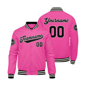 Veste universitaire en laine sur mesure avec broderie de logo à col montant sur le devant pour hommes et Women-MCACVJ-64 Solutions de style en cuir - Product Image 1