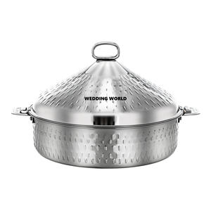 Excellent Quality Stainless Steel Metal Casseroles Handmade Dinnerware Fancy <b>Table</b> Ware New Wholesale Metal Food Warmer - Product Image 1