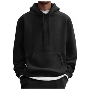 Sweat à capuche d'hiver pour hommes 400 GSM Heavyweight Broderie personnalisée 100% Pull en polaire de coton Style Streetwear urbain Coupe ample surdimensionnée - Product Image 1