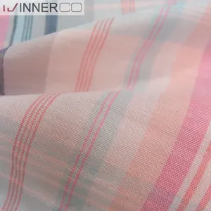 Tela de algodón suave de doble cara para hombres y mujeres, hilo Tejido ligero teñido a cuadros, ropa peinada de 120gsm, Unisex - Product Image 6