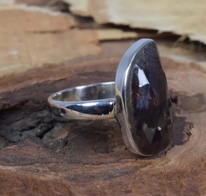 Anillo elegante de piedras preciosas facetadas de Plata de Ley 925 de zafiro múltiple Natural, joyería hecha a mano, regalo de Navidad - Product Image 2