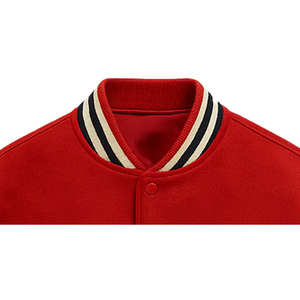 Factory Wholesale Custom Genuine Sheep Skin Varsity <b>Jacket</b> OEM Design Breathable Windproof High Quality Men Embroidery <b>Patch</b> - Product Image 4