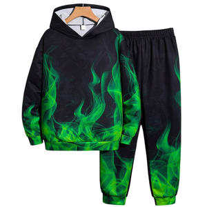 Ensemble athlétique personnalisé OEM pour enfants ensemble de survêtement respirant deux pièces avec options de marque privée d'impression de logo de style solide - Product Image 1