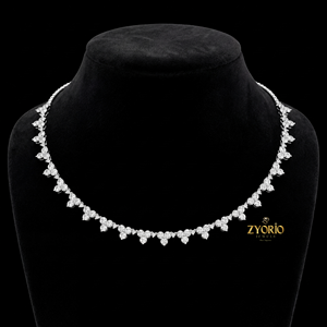 Collier pendentif en diamant de laboratoire en forme de poire, chaîne en argent sterling 925 plaqué or, collier solitaire en forme de larme pour femme, cadeau de mariage - Product Image 3