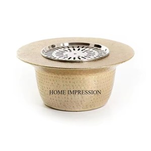 ที่อุ่นหม้อชาโลหะชุบทองทรงกลมดีไซน์โบราณจากนักออกแบบ - Product Image 3