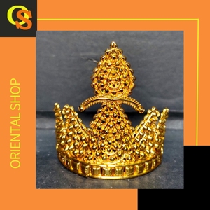 มงกุฎสไตล์ดั้งเดิมทำจากโลหะทองคำบริสุทธิ์ขายส่งใหม่ - Product Image 4